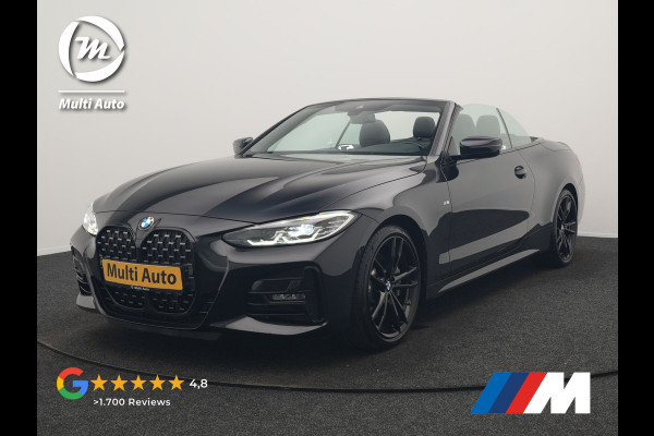 BMW 4 Serie Cabrio 430i M Sport 245pk Dealer O.H. | Adaptief Onderstel | Nekverwarming | Camera | Lederen Sportstoelen Memory & Verwarmd | Hifi Audio | Sfeerverlichting | Stuur Verwarmd | 19"L.M | Blis | Apple Carplay | Navigatie | DAB |