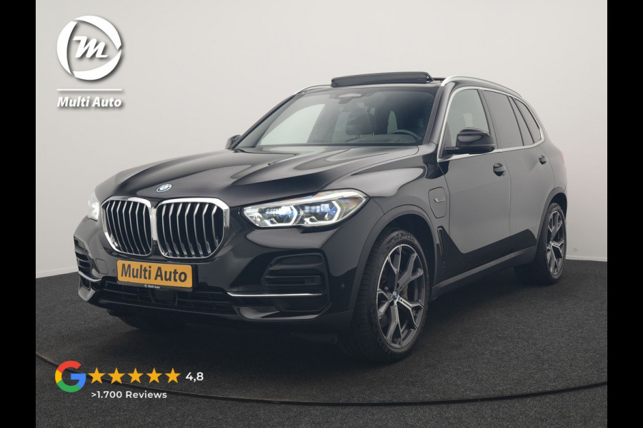 BMW X5 xDrive45e High Executive PHEV 395pk Dealer O.H. | Active Steering | Trekhaak Af Fabriek | Panodak | Luchtvering | Head Up | Adaptive Cruise | 360 Camera | Laser LED | Nappa Lederen Comfortstoelen Memory & Verwarmd | Adaptief Onderstel | Keyless | Sfeerverlichting | Apple Carplay | 21"L.M | Plug In Hybrid |