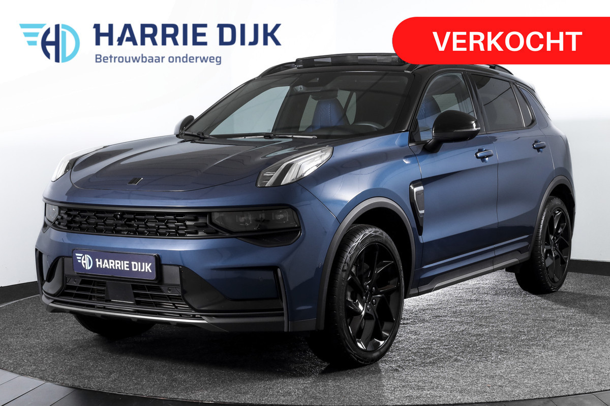 Lynk & Co 01 1.5 PHEV 261 PK MY23 | Blackpakket | Donkere hemel | 360 Camera | 7.4 kWh boordlader | S/K-panodak | Adapt. Cruise | Memory | Elek. klep | LM 20" | 5475