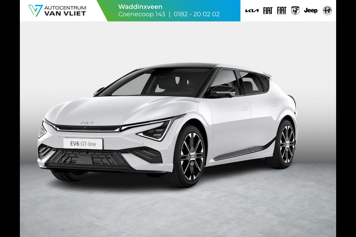 Kia Ev6 GT-Line Business Edition 84 kWh | Direct leverbaar | Gunstige fiscale waarde | Navi. | Clima. | Adapt. Cruise. | Stoel&Stuur Verwarming | Dodehoekassistentie | GT-Line Vegan Lederen Bekleding