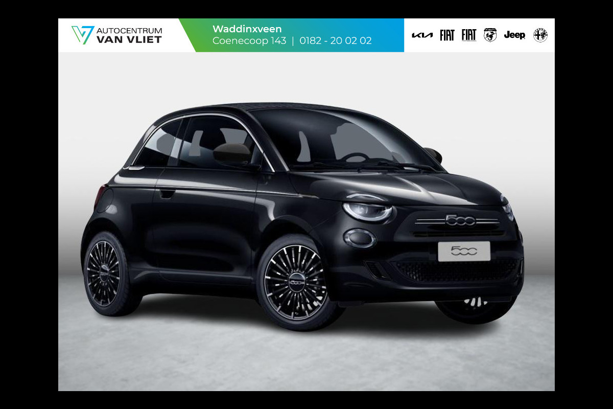 Fiat 500C Hybrid La Prima Cabrio | Clima | LED | PDC | JBL Premium Audio | 17" | Camera | Canneloni Ivory/Piombo interieur