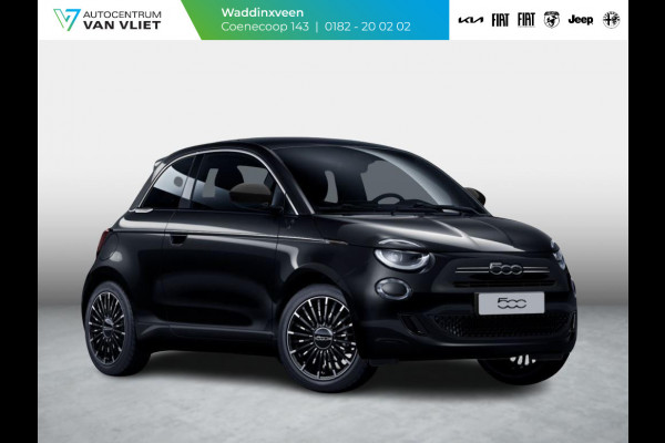 Fiat 500 Hybrid La Prima | Uit voorraad leverbaar | Clima | LED | PDC | JBL Premium Audio | 17" | Camera | Canneloni Ivory/Piombo interieur
