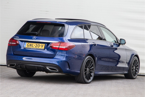 Mercedes-Benz C-Klasse Estate 300 e AMG Premium, Nightpack, Panorama, Burmester, Luchtvering, Carplay, Digital cockpit, Facelift 2020
