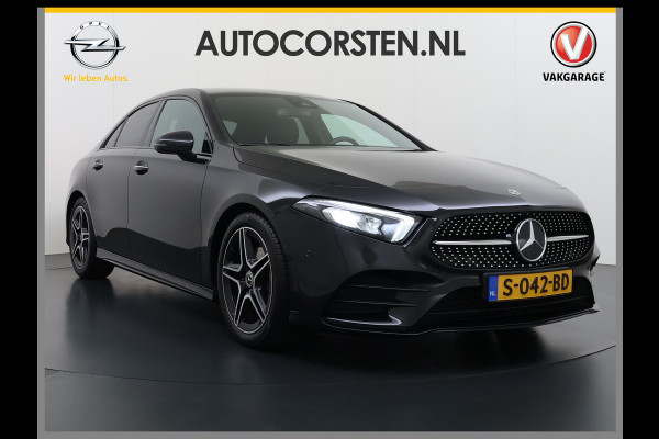 Mercedes-Benz A-Klasse Sedan 180 Automaat AMG Line Night Premium Stoelverwarming Camera Apple Carplay Android Auto Navi Ecc Keyless-go Pdc Cruise Control Regensensor Privacy Glas Led-High Performance Isofix Bluetooth DAB 1e Eigenaar Origineel Nederlandse Auto