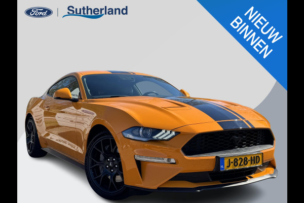 Ford Mustang Fastback 2.3 EcoBoost 289pk | Custom Pack Black | Lederen bekleding | Navigatie full map | Voorstoelen verwarmd en geventileerd | Audio installatie premium | Twister Orange