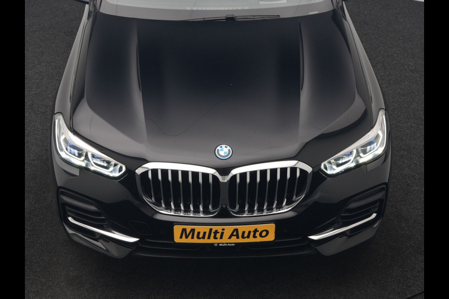 BMW X5 xDrive45e High Executive PHEV 395pk Dealer O.H. | Active Steering | Trekhaak Af Fabriek | Panodak | Luchtvering | Head Up | Adaptive Cruise | 360 Camera | Laser LED | Nappa Lederen Comfortstoelen Memory & Verwarmd | Adaptief Onderstel | Keyless | Sfeerverlichting | Apple Carplay | 21"L.M | Plug In Hybrid |
