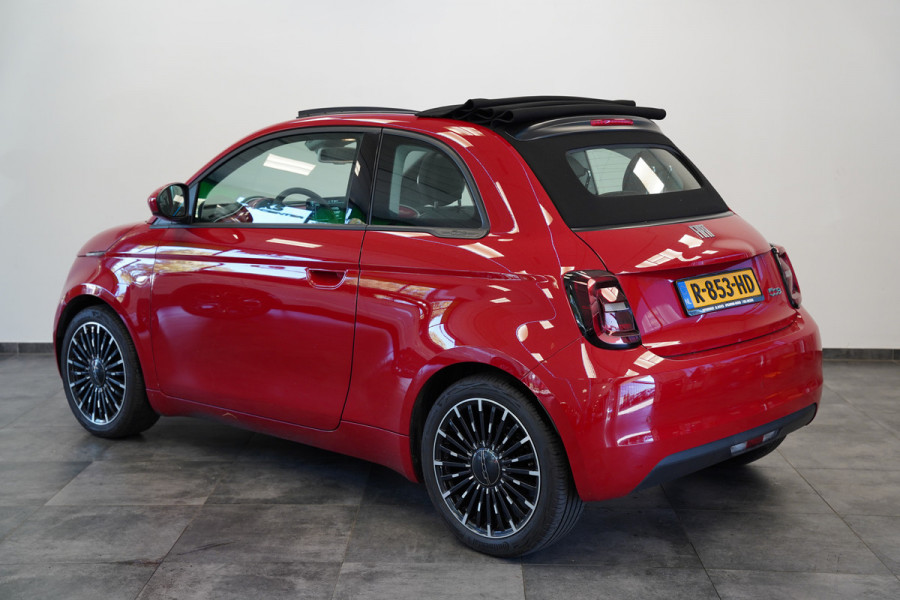 Fiat 500C Icon 42 kWh Cruise/Climate Cabrio ROSSO PASSIONE NAP!