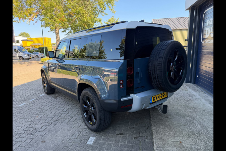 Land Rover Defender 110 2.0 P400e 110 S Trekhaak Panoramadak Meridian audio 20 inch velgen (BLACK) Luchtvering 3d camera adaptive cruise
