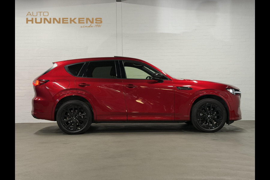 Mazda CX-60 2.5 e-SkyActiv PHEV Homura Plus Open dak | Adapt. Cruise | Stoelventilatie | Stuur-/Stoelverwarming | 360 camera | Head-up | Carplay | Bose sound | Memory
