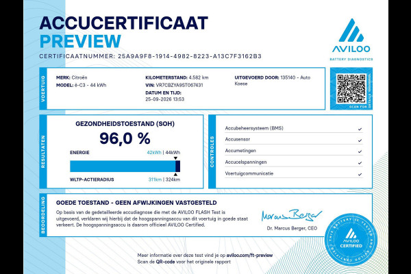Citroën ë-C3 Max 113pk 44 kWh | 11 KW Lader | 96% SOH | Camera | Navigatie | Parkeersensoren