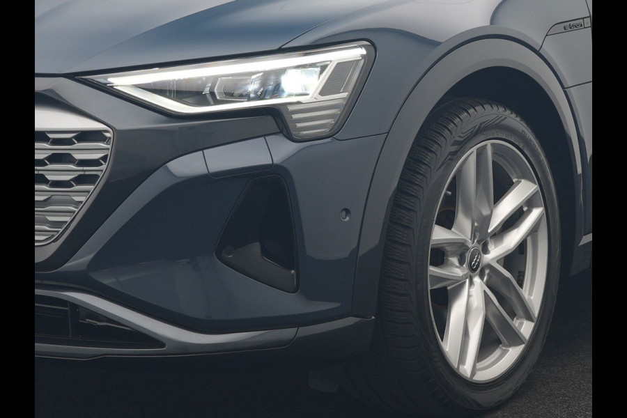 Audi Q8 e-tron 55 quattro Advanced Edition 115 kWh 408pk Dealer O.H | Panodak | Head Up | 360 Camera | Bang & Olufsen | Lederen Sportstoelen Massage & Memory | Stoelventilatie & Verwarming | Cruise Control | Keyless | Virtual | Navigatie | DAB | 21" L.M |
