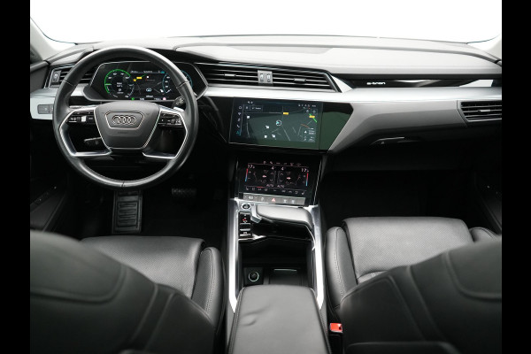 Audi Q8 e-tron 55 quattro Advanced Edition 115 kWh 408pk Dealer O.H | Panodak | Head Up | 360 Camera | Bang & Olufsen | Lederen Sportstoelen Massage & Memory | Stoelventilatie & Verwarming | Cruise Control | Keyless | Virtual | Navigatie | DAB | 21" L.M |