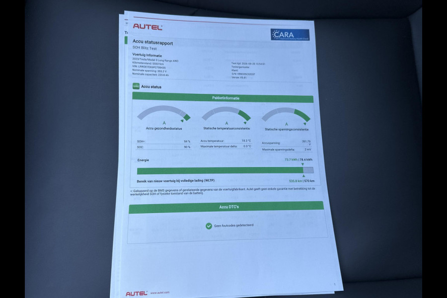 Tesla Model 3 Long Range AWD 75 kWh VAN: 35.900,- VOOR: 33.440,- UW HERFSTVOORDEEL: 2.460,-| FABRIEKSGARANTIE OP ACCU & AANDRIJFLIJN TOT 2031 OF 192.000 KM + ALGEMENE AUTO T/M 06-2027 of 80.000KM! BTW verrekenbaar | SOH 94% |