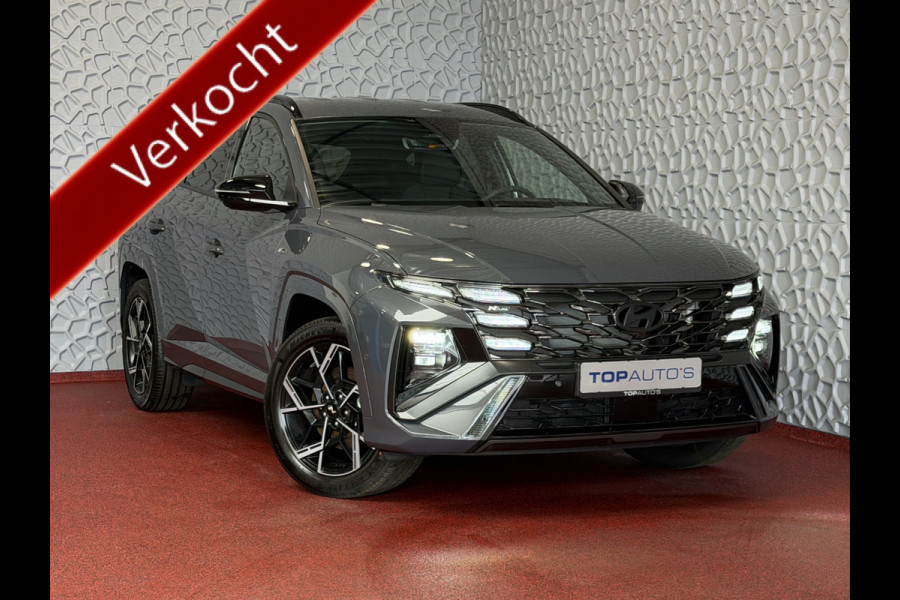 Hyundai Tucson ONGEBRUIKTE AUTO 1.6 T-GDI PHEV N-LINE CAMERA ELEK.KLEP ELEK.STOEL/GEHEUG.VERW/GEKOELD SUBWFR 19''LMV ZWARTE HEMEL STUURVERW. PLUG IN HYBRIDE