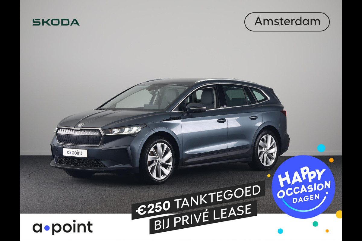 Škoda ENYAQ iV 80 204 pk | SOH 92,86% |  Navigatie | Trekhaak (wegklapbaar ) | Parkeersensoren | Achteruitrijcamera | Lederen/stof bekleding | Autom. airco (3 zones) | Stoelverwarming |