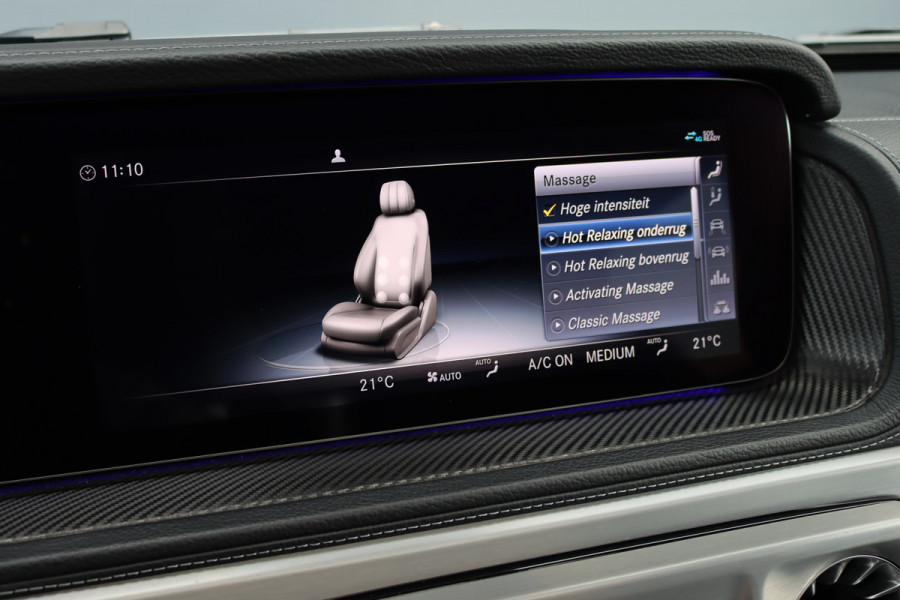 Mercedes-Benz G-Klasse 500 V8 | Schuifdak | Distronic+ | Standkachel | Burmester | Massage | Leder Exclusief | Stoelventilatie | Trekhaak | Sfeerverlichting | Apple Carplay |