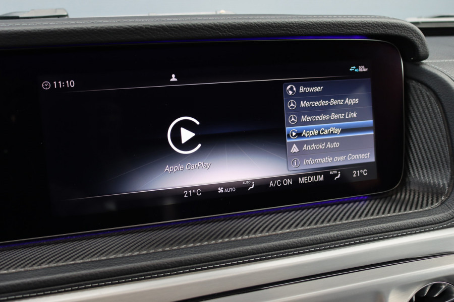 Mercedes-Benz G-Klasse 500 V8 | Schuifdak | Distronic+ | Standkachel | Burmester | Massage | Leder Exclusief | Stoelventilatie | Trekhaak | Sfeerverlichting | Apple Carplay |
