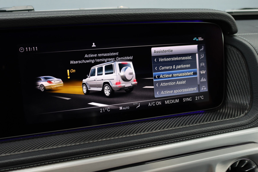 Mercedes-Benz G-Klasse 500 V8 | Schuifdak | Distronic+ | Standkachel | Burmester | Massage | Leder Exclusief | Stoelventilatie | Trekhaak | Sfeerverlichting | Apple Carplay |