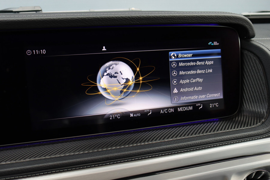 Mercedes-Benz G-Klasse 500 V8 | Schuifdak | Distronic+ | Standkachel | Burmester | Massage | Leder Exclusief | Stoelventilatie | Trekhaak | Sfeerverlichting | Apple Carplay |