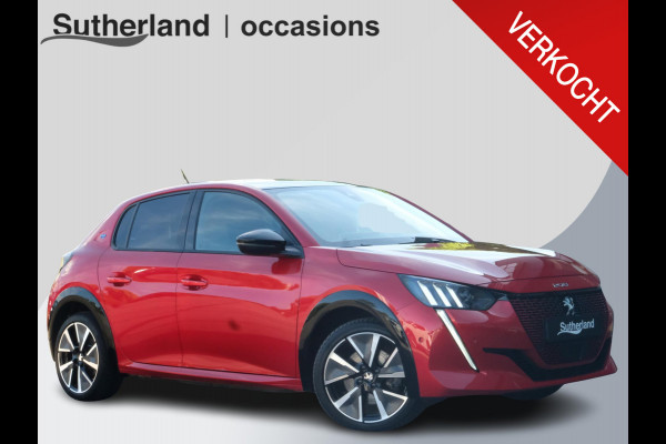 Peugeot e-208 EV GT Pack 50 kWh 136 PK | Panoramadak | Stoelverwarming | SOH 90,8% | Achteruitrijcamera | ACC inclusief Stop&Go-functie