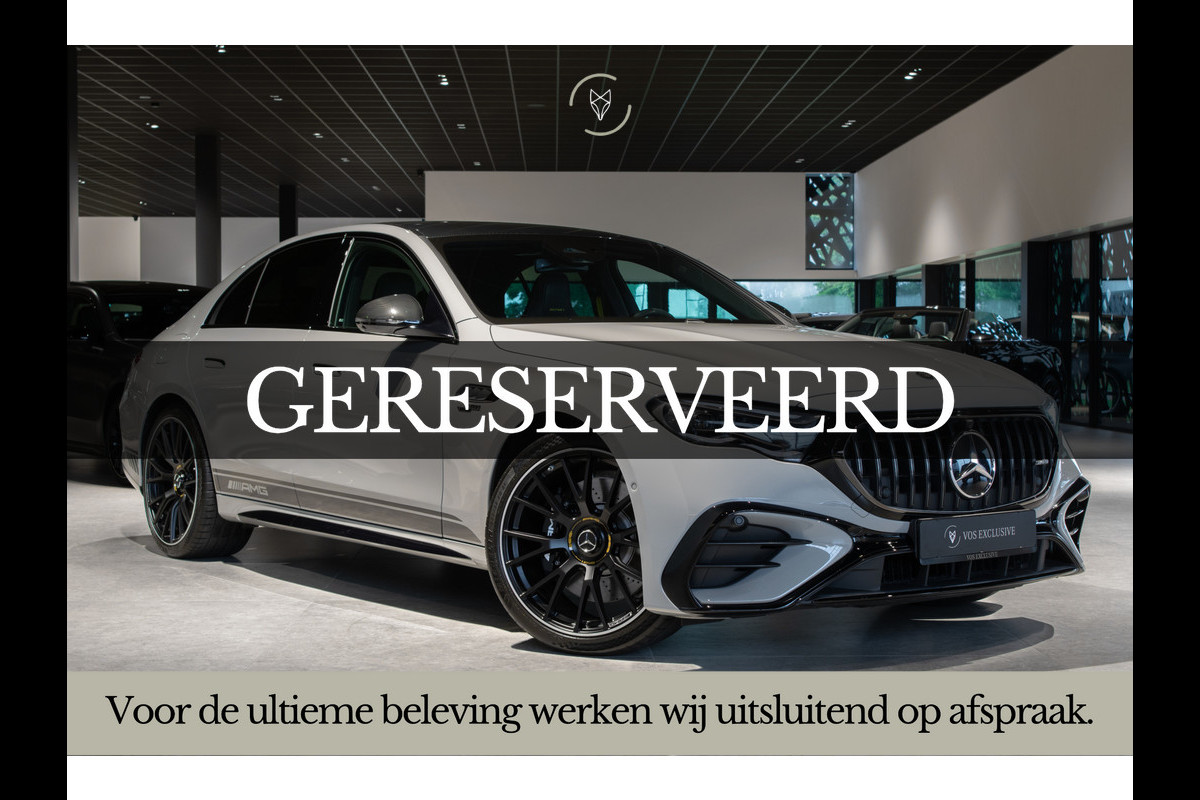 Mercedes-Benz E-Klasse AMG 53 4M Edition 1 Full Carbon in- en exterieur|Bumester 4D|Schaalstoelen|Keyless|Stoelkoeling|ACC|Performance Sound|360°Camera|Superscreen