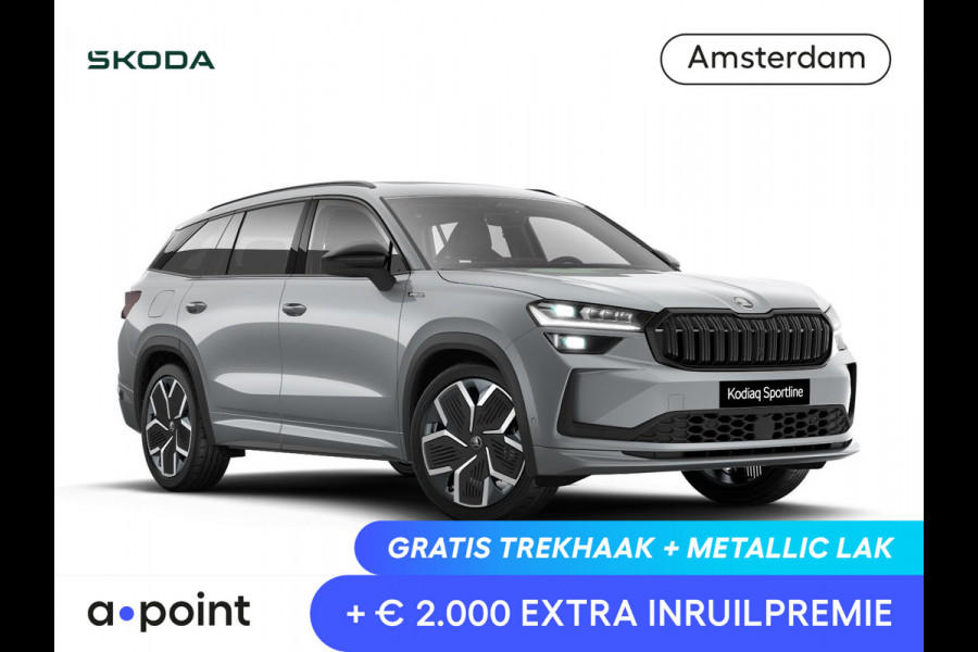 Škoda Kodiaq 1.5 TSI PHEV Sportline Limited 204 pk 6 versn. DSG | Comfort Pakket | Dynamic Chassis Control Pakket | Panorama Dak | Head-up display | Parkeer Pakket | Trekhaak | Winter Pakket