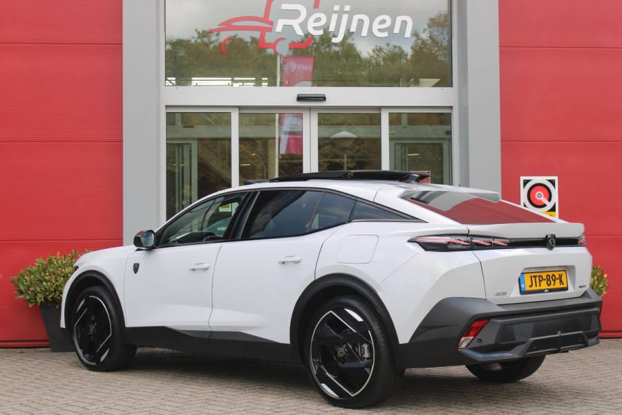 Peugeot 408 1.6 HYbrid 225PK EAT8 GT | PANORAMA SCHUIF/KANTEL DAK | ELEKTRISCH VERSTELBARE VOORSTOELEN MET MASAGE FUNCTIE | VOORSTOELEN VERWARMBAAR | STUUR VERWARMING | SFEER VERLICHTING | 20" LICHTMETALEN VELGEN | ELEKTRISCH BEDIENBARE ACHTERKLEP | LED MATRIX KOPLAMPEN | 360° CAMERA | PARKEERSENSOREN VOOR + ACHTER | DRAADLOZE TELEFOONLADER | DRAADLOZE APPLE CARPLAY/ANDROID AUTO | NAVIGATIE | DODEHOEK DETECTIE | ADAPTIVE CRUISE CONTROL |