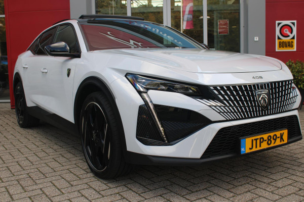 Peugeot 408 1.6 HYbrid 225PK EAT8 GT | PANORAMA SCHUIF/KANTEL DAK | ELEKTRISCH VERSTELBARE VOORSTOELEN MET MASAGE FUNCTIE | VOORSTOELEN VERWARMBAAR | STUUR VERWARMING | SFEER VERLICHTING | 20" LICHTMETALEN VELGEN | ELEKTRISCH BEDIENBARE ACHTERKLEP | LED MATRIX KOPLAMPEN | 360° CAMERA | PARKEERSENSOREN VOOR + ACHTER | DRAADLOZE TELEFOONLADER | DRAADLOZE APPLE CARPLAY/ANDROID AUTO | NAVIGATIE | DODEHOEK DETECTIE | ADAPTIVE CRUISE CONTROL |