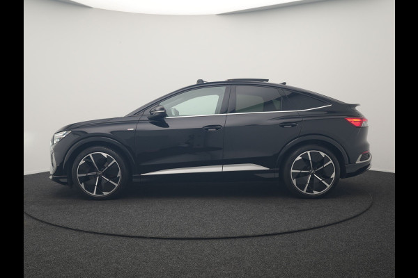 Audi Q4 Sportback e-tron 35 S Line 55 kWh 170pk Dealer O.H. | Panodak | Adaptive Cruise | Camera | Matrix LED | Lederen Comfortstoelen Verwarmd | Virtual Cockpit | Lane Assist | DAB | 21"L.M |