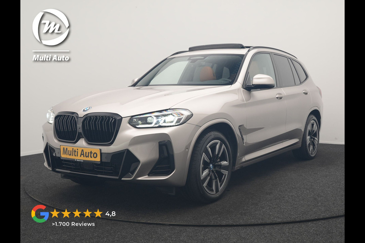 BMW iX3 M Sport 80 kWh 286pk Dealer O.H | Panodak | Adaptive Cruise | Camera | Lederen Sportstoelen Memory & Verwarmd | Sfeerverlichting | Blis | Apple Carplay | Navigatie | DAB | 19"L.M