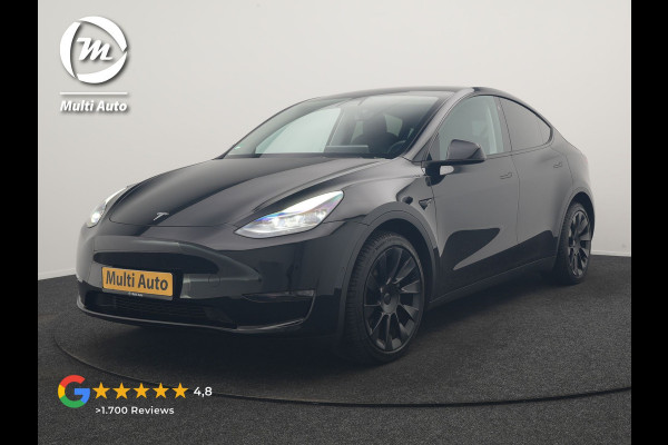 Tesla Model Y Long Range AWD 75 kWh 441pk | Full Self-Driving Capability | Panodak | Adaptive Cruise | 360 Camera | Lederen Sportstoelen Memory & Verwarmd | Navigatie |