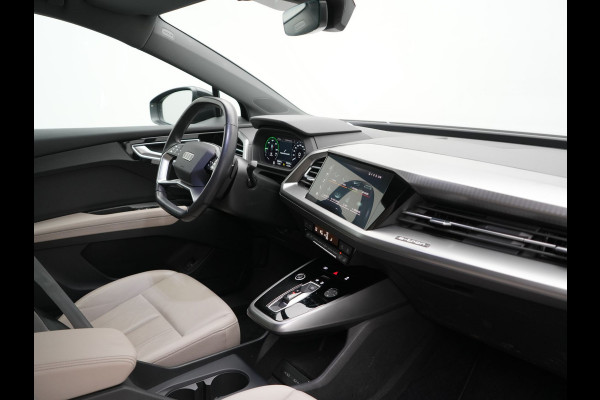 Audi Q4 Sportback e-tron 35 S Line 55 kWh 170pk Dealer O.H. | Panodak | Adaptive Cruise | Camera | Matrix LED | Lederen Comfortstoelen Verwarmd | Virtual Cockpit | Lane Assist | DAB | 21"L.M |