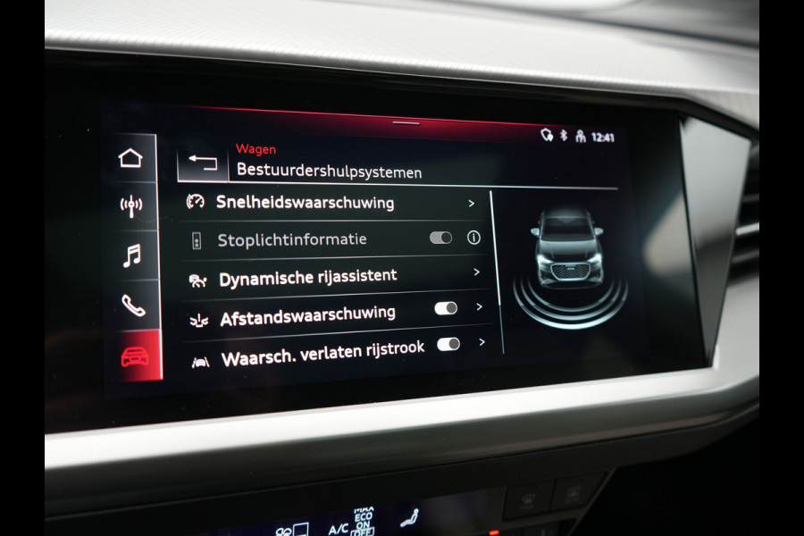 Audi Q4 Sportback e-tron 35 S Line 55 kWh 170pk Dealer O.H. | Panodak | Adaptive Cruise | Camera | Matrix LED | Lederen Comfortstoelen Verwarmd | Virtual Cockpit | Lane Assist | DAB | 21"L.M |