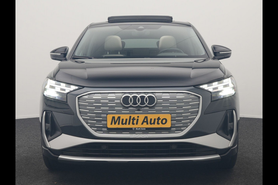 Audi Q4 Sportback e-tron 35 S Line 55 kWh 170pk Dealer O.H. | Panodak | Adaptive Cruise | Camera | Matrix LED | Lederen Comfortstoelen Verwarmd | Virtual Cockpit | Lane Assist | DAB | 21"L.M |