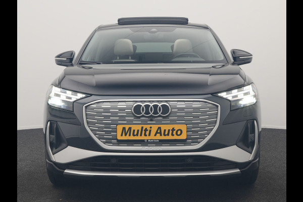 Audi Q4 Sportback e-tron 35 S Line 55 kWh 170pk Dealer O.H. | Panodak | Adaptive Cruise | Camera | Matrix LED | Lederen Comfortstoelen Verwarmd | Virtual Cockpit | Lane Assist | DAB | 21"L.M |