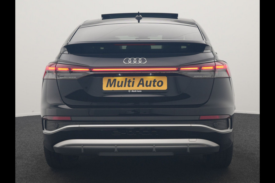 Audi Q4 Sportback e-tron 35 S Line 55 kWh 170pk Dealer O.H. | Panodak | Adaptive Cruise | Camera | Matrix LED | Lederen Comfortstoelen Verwarmd | Virtual Cockpit | Lane Assist | DAB | 21"L.M |