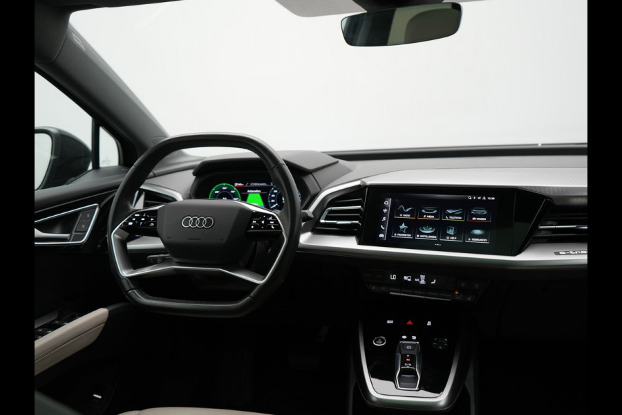 Audi Q4 Sportback e-tron 35 S Line 55 kWh 170pk Dealer O.H. | Panodak | Adaptive Cruise | Camera | Matrix LED | Lederen Comfortstoelen Verwarmd | Virtual Cockpit | Lane Assist | DAB | 21"L.M |