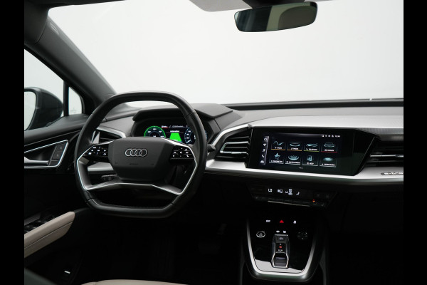 Audi Q4 Sportback e-tron 35 S Line 55 kWh 170pk Dealer O.H. | Panodak | Adaptive Cruise | Camera | Matrix LED | Lederen Comfortstoelen Verwarmd | Virtual Cockpit | Lane Assist | DAB | 21"L.M |