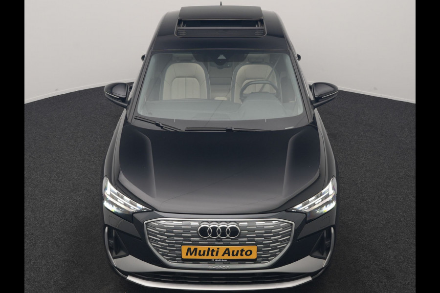 Audi Q4 Sportback e-tron 35 S Line 55 kWh 170pk Dealer O.H. | Panodak | Adaptive Cruise | Camera | Matrix LED | Lederen Comfortstoelen Verwarmd | Virtual Cockpit | Lane Assist | DAB | 21"L.M |