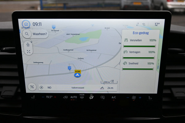 Ford e-Transit 68kWh 390L Trend Bakwagen met Dhollandia laadklep Navigatie met camera, Zijdeur