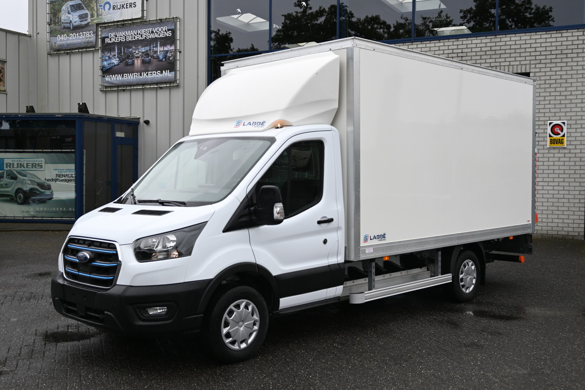 Ford e-Transit 68kWh 390L Trend Bakwagen met Dhollandia laadklep Navigatie met camera, Zijdeur