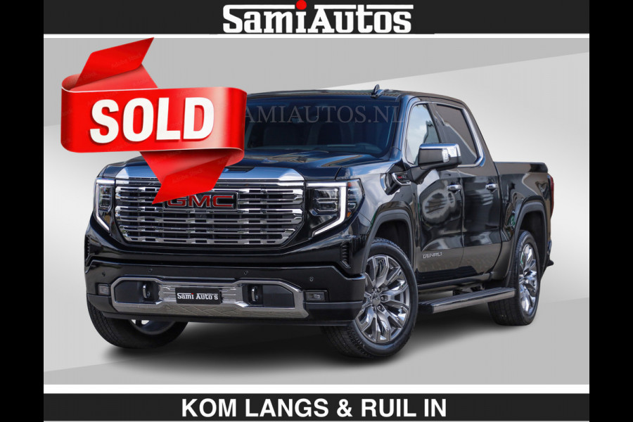 GMC Sierra DENALI | All-In Prijs | 6,2 V8 Full Option €79950,- excl | De Meest Luxe Pick-Up in zijn Klasse | Comfortabele Dubbele Cabine met Royale 5 Zitplaatsen | BPM vrij | Nu Leverbaar uit Voorraad | Voorraad Nr 2232 | De specialist in Amerikaanse pick‑ups in Nederland en Europa.