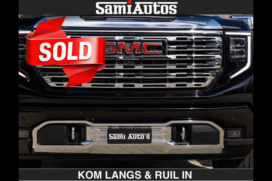 GMC Sierra DENALI | All-In Prijs | 6,2 V8 Full Option €79950,- excl | De Meest Luxe Pick-Up in zijn Klasse | Comfortabele Dubbele Cabine met Royale 5 Zitplaatsen | BPM vrij | Nu Leverbaar uit Voorraad | Voorraad Nr 2232 | De specialist in Amerikaanse pick‑ups in Nederland en Europa.