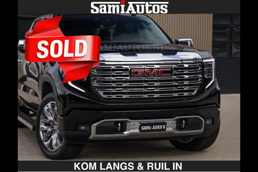 GMC Sierra DENALI | All-In Prijs | 6,2 V8 Full Option €79950,- excl | De Meest Luxe Pick-Up in zijn Klasse | Comfortabele Dubbele Cabine met Royale 5 Zitplaatsen | BPM vrij | Nu Leverbaar uit Voorraad | Voorraad Nr 2232 | De specialist in Amerikaanse pick‑ups in Nederland en Europa.