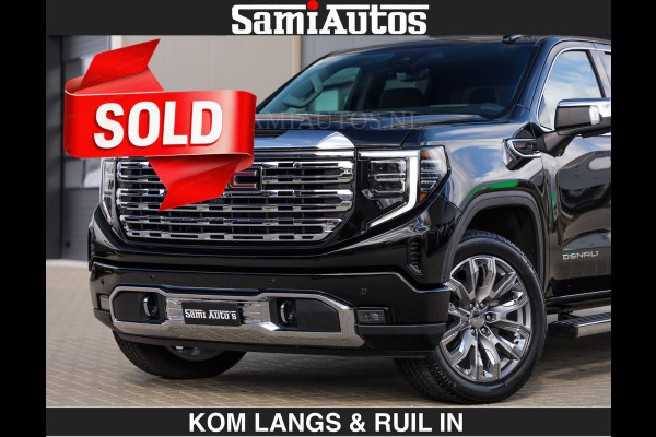 GMC Sierra DENALI | All-In Prijs | 6,2 V8 Full Option €79950,- excl | De Meest Luxe Pick-Up in zijn Klasse | Comfortabele Dubbele Cabine met Royale 5 Zitplaatsen | BPM vrij | Nu Leverbaar uit Voorraad | Voorraad Nr 2232 | De specialist in Amerikaanse pick‑ups in Nederland en Europa.