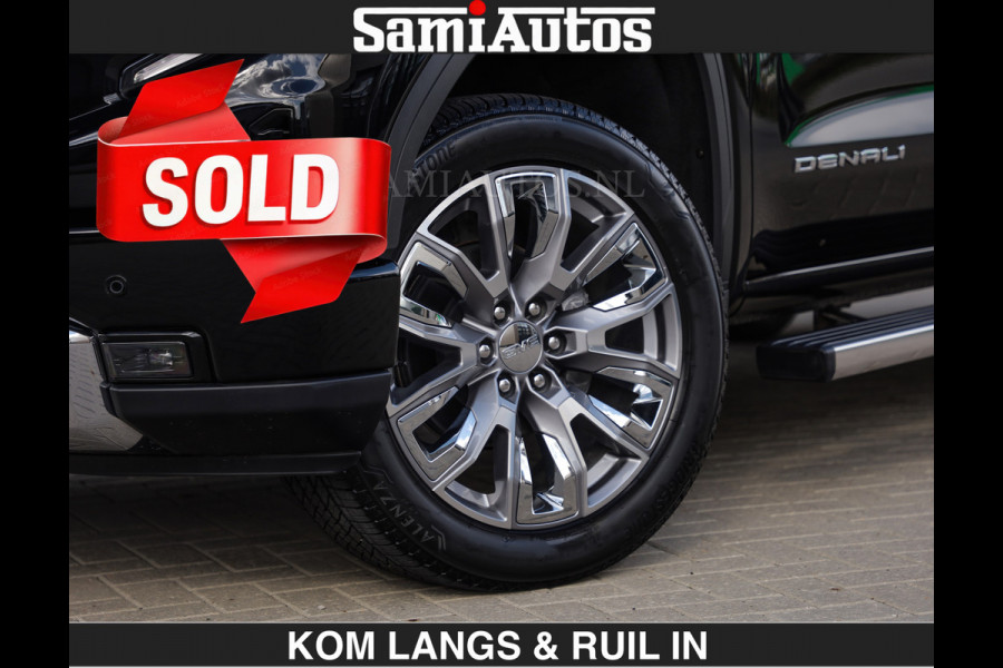 GMC Sierra DENALI | All-In Prijs | 6,2 V8 Full Option €79950,- excl | De Meest Luxe Pick-Up in zijn Klasse | Comfortabele Dubbele Cabine met Royale 5 Zitplaatsen | BPM vrij | Nu Leverbaar uit Voorraad | Voorraad Nr 2232 | De specialist in Amerikaanse pick‑ups in Nederland en Europa.