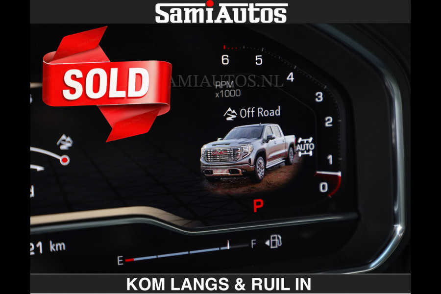 GMC Sierra DENALI | All-In Prijs | 6,2 V8 Full Option €79950,- excl | De Meest Luxe Pick-Up in zijn Klasse | Comfortabele Dubbele Cabine met Royale 5 Zitplaatsen | BPM vrij | Nu Leverbaar uit Voorraad | Voorraad Nr 2232 | De specialist in Amerikaanse pick‑ups in Nederland en Europa.