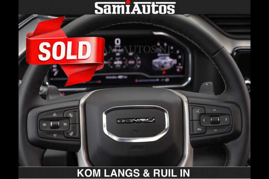 GMC Sierra DENALI | All-In Prijs | 6,2 V8 Full Option €79950,- excl | De Meest Luxe Pick-Up in zijn Klasse | Comfortabele Dubbele Cabine met Royale 5 Zitplaatsen | BPM vrij | Nu Leverbaar uit Voorraad | Voorraad Nr 2232 | De specialist in Amerikaanse pick‑ups in Nederland en Europa.