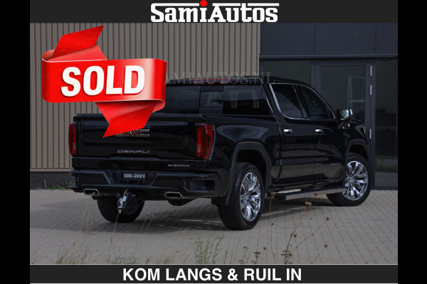 GMC Sierra DENALI | All-In Prijs | 6,2 V8 Full Option €79950,- excl | De Meest Luxe Pick-Up in zijn Klasse | Comfortabele Dubbele Cabine met Royale 5 Zitplaatsen | BPM vrij | Nu Leverbaar uit Voorraad | Voorraad Nr 2232 | De specialist in Amerikaanse pick‑ups in Nederland en Europa.