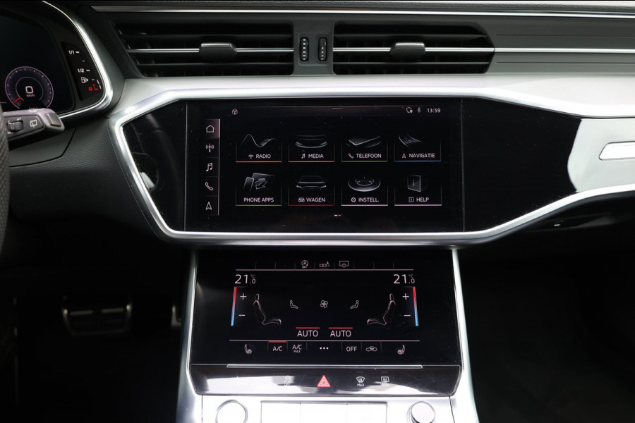 Audi A6 Avant 35 TDI 3x S-line LED/VIRTUAL/PANO/LEER+S.VERWARMING+MEMORY/21" LMV/360/ACC/ECC/12 MND GARANTIE!